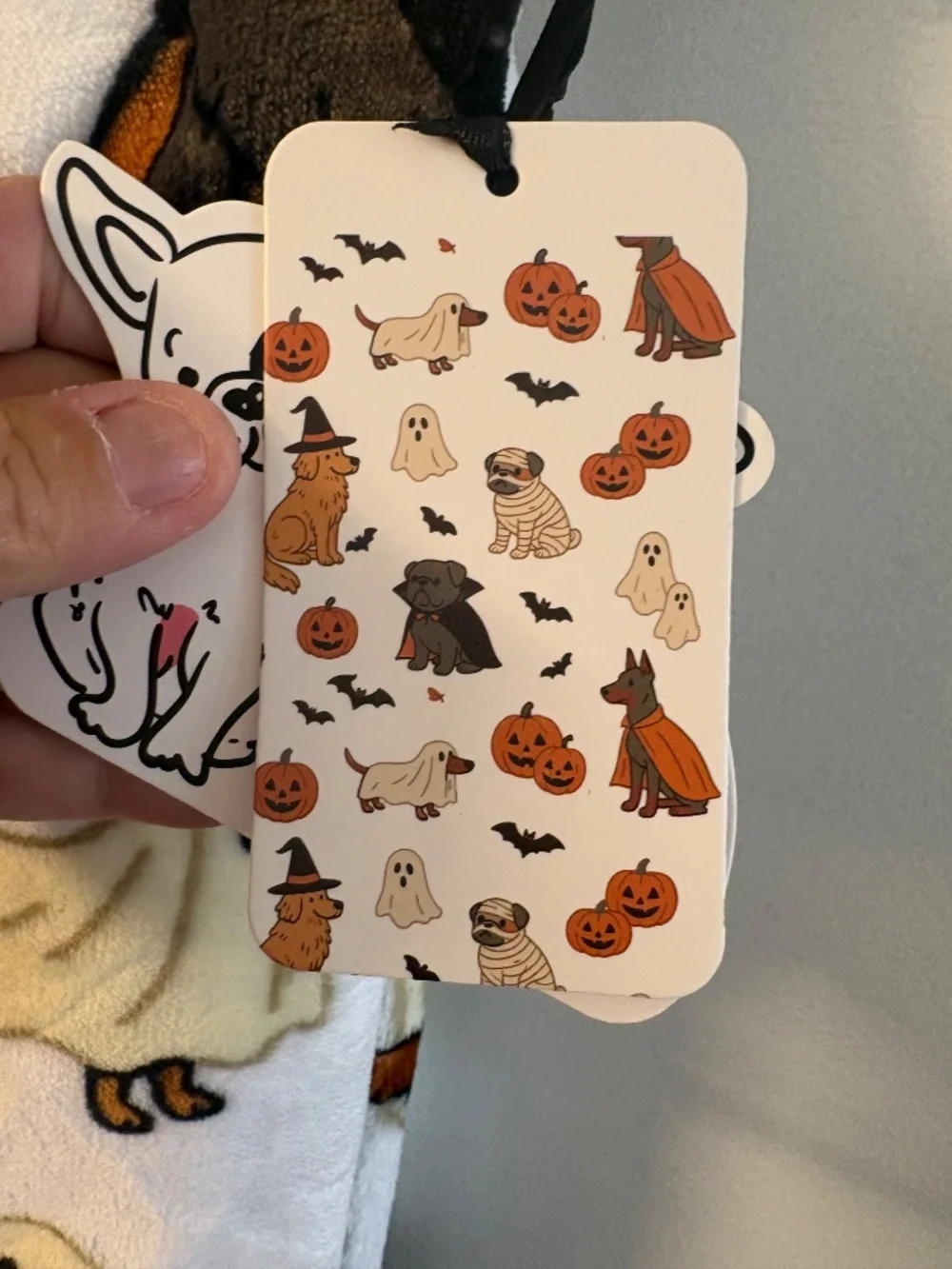 Pickle and Dot OVERSIZED HALLOWEEN DOGS IN COSTUME BLANKET